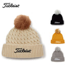 ベストスポーツ Titleist（タイトリスト）製品。Titleist ケーブルニット ポンポン ビーニー 24FW TH23WCKNP-71