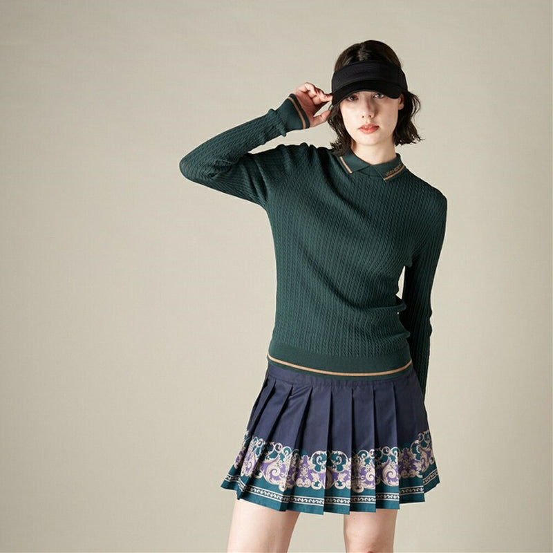 ベストスポーツ VIVA HEART（ビバハート）製品。VIVA HEART 長袖リブニットポロ 24FW 01212911