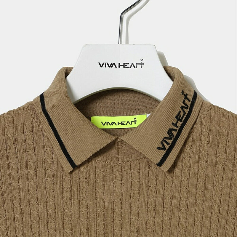 ベストスポーツ VIVA HEART（ビバハート）製品。VIVA HEART 長袖リブニットポロ 24FW 01212911