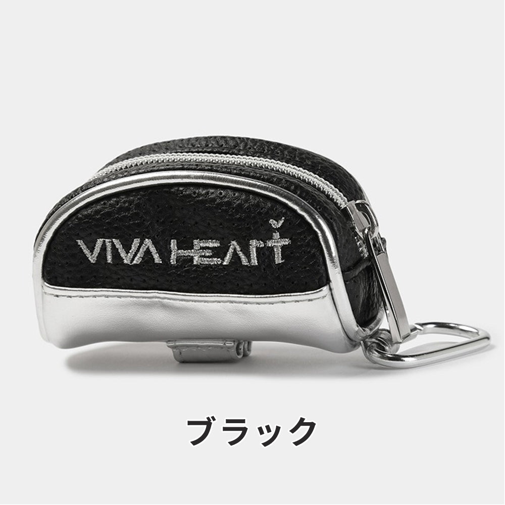 VIVA HEART シュリンクレザーメタリックボールポーチ 24SS 01381260