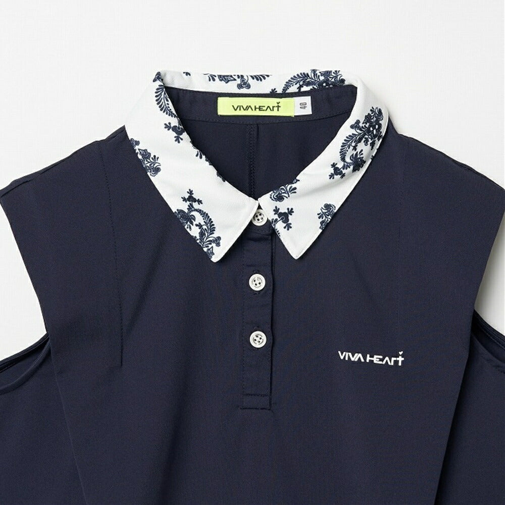 VIVA HEART ボタニカル高機能ベア天 ノースリーブシャツ 25SS