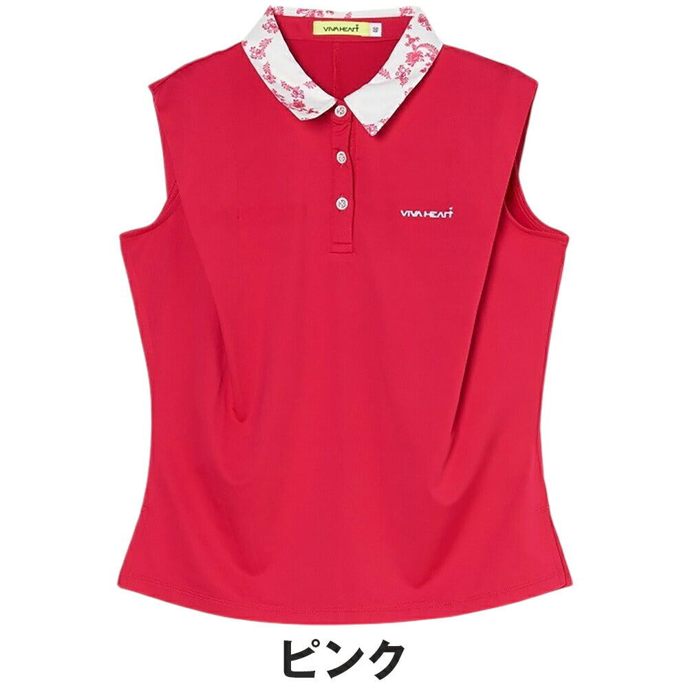 VIVA HEART ボタニカル高機能ベア天 ノースリーブシャツ 25SS
