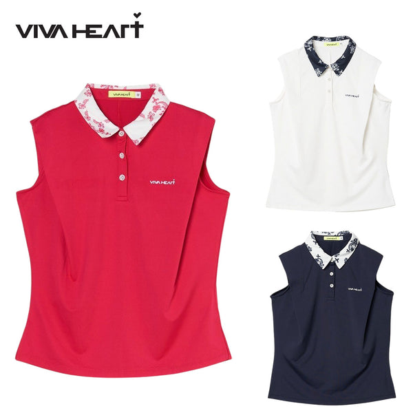 20-60代からのファッション通販  VIVA 25SS ノースリーブシャツ ボタニカル高機能ベア天 HEART レディースウェア