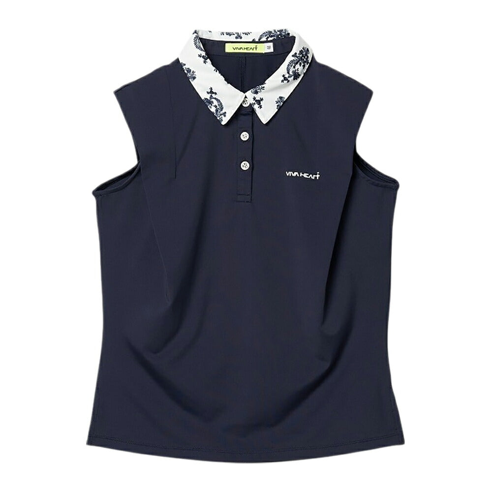 VIVA HEART ボタニカル高機能ベア天 ノースリーブシャツ 25SS
