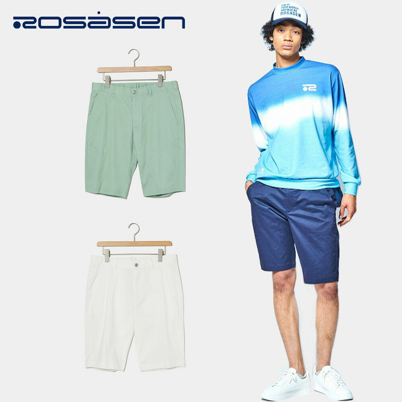 ホワイト×グリーンサイズ新品　ROSASEN ロサーセン　ストレッチショートパンツ
