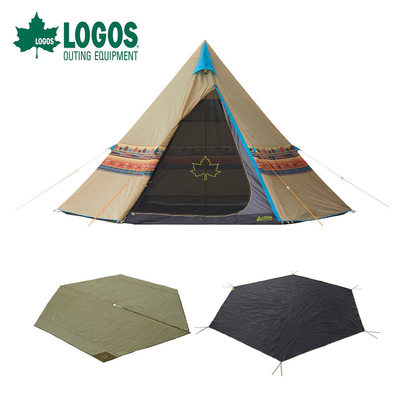 ベストスポーツ LOGOS（ロゴス）製品。LOGOS ロゴス アウトドア テント シート マット セット LOGOS ナバホ Tepee 400 セット 71908002 71806500 71809740 おすすめ お得 キャンプ BBQ