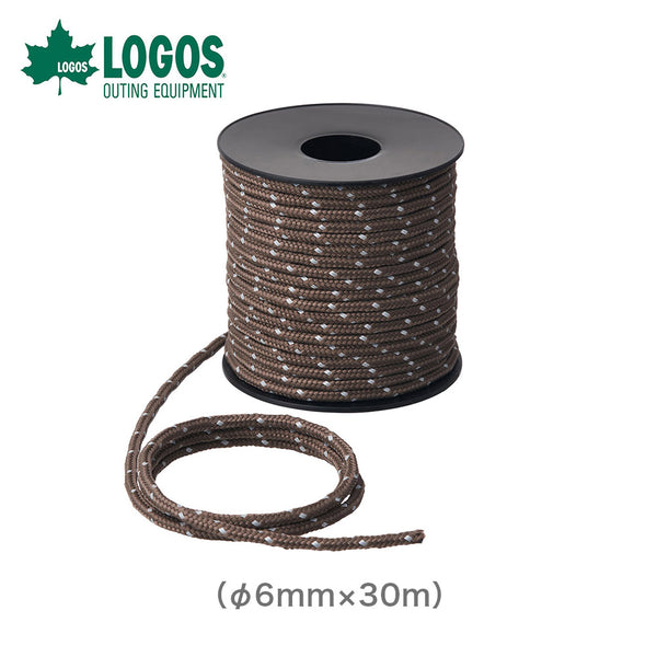 LOGOS（ロゴス） LOGOS（ロゴス）製品。LOGOS ロゴス アウトドア テント アクセサリー タフ・リフレクターガイロープ 直径6mm×30m 71909016 反射材 視認性UP 使いやすい キャンプ おすすめ