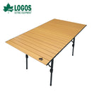 ベストスポーツ LOGOS（ロゴス）製品。LOGOS ロゴス アウトドア テーブル LOGOS 丸洗いウッディオートテーブル 12070-BC 23SS 73551003 幅121×奥行70×高さ42.5～67.5cm 組立簡単 コンパクト 収納 大人数 収納バッグ付き 丸洗い可能 キャンプ BBQ