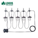 ベストスポーツ LOGOS（ロゴス）製品。LOGOS ロゴス アウトドア ライト どんぐりコロコロランプ 5連タイプ 野電 74175044 カラビナ付き 電池式 タイマー機能付き 暖色 キャンプ BBQ