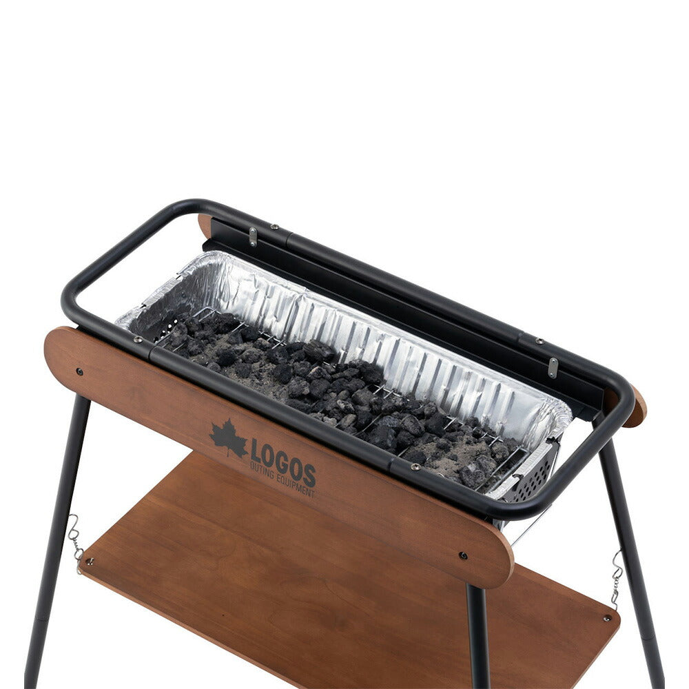 美品　LOGOS（ロゴス） アイアンウッドグリル/80XL（天板・収納バッグ付） LOGOS（ロゴス） eco-logosave アイアンウッドグリル/80XL（天板・収納