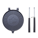 ベストスポーツ LOGOS（ロゴス）製品。LOGOS ロゴス アウトドア クッキング用品 調理器具 ゴーフレットメーカー 81062243 メイプルリーフ かわいい おしゃれ ハンドル 着脱可能 デザート BBQ バーベキュー キャンプ