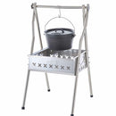 ベストスポーツ LOGOS（ロゴス）製品。LOGOS ロゴス アウトドア THE 二刀流TAKIBI 復刻モデル スタンド型グリル 81064091 キャンプ BBQ たき火 吊り鍋調理 幅52×奥行54.5×高さ86cm 組立簡単 S字フック付き 