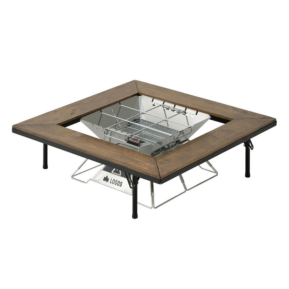 ロゴス囲炉裏テーブル アイアンウッド囲炉裏サークルテーブルL|ギア