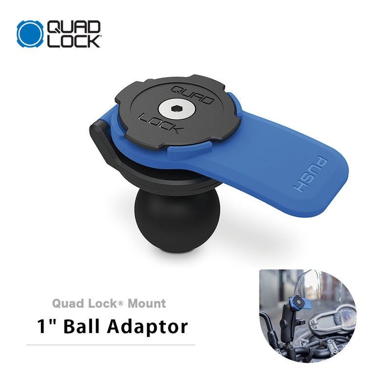 ベストスポーツ Quad Lock（クアッドロック）製品。Quad Lock 1" Ball Adaptor Mount