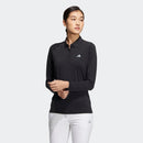 ベストスポーツ adidas（アディダス）製品。adidas アディダス レディース ゴルフウェア シャツ ストレッチ ライトウェイト長袖ボタンダウンシャツ EAU23 23SS 春夏 レギュラーフィット 3つボタン AEROREADY スリーストライプス 3バーロゴ ナイロン ポリウレタン