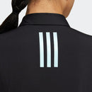 ベストスポーツ adidas（アディダス）製品。adidas アディダス レディース ゴルフウェア シャツ ストレッチ ライトウェイト長袖ボタンダウンシャツ EAU23 23SS 春夏 レギュラーフィット 3つボタン AEROREADY スリーストライプス 3バーロゴ ナイロン ポリウレタン