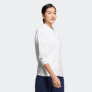 ベストスポーツ adidas（アディダス）製品。adidas アディダス レディース ゴルフウェア ジャケット HEAT RDY 長袖フルジップクルーネックジャケット EAU24 23SS 春夏 レギュラーフィット スタンドカラー ジップ式フロントポケット 伸縮性 ポリエステル ポリウレタン