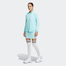 ベストスポーツ adidas（アディダス）製品。adidas アディダス レディース ゴルフウェア シャツ スリーストライプス SSモックネックシャツ NMJ69 23SS 春夏 吸汗速乾 ストレッチ ポリエステル ポリウレタン コーラルフュージョン クリアアクア ホワイト