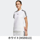 ベストスポーツ adidas（アディダス）製品。adidas アディダス レディース ゴルフウェア シャツ スリーストライプス SSモックネックシャツ NMJ69 23SS 春夏 吸汗速乾 ストレッチ ポリエステル ポリウレタン コーラルフュージョン クリアアクア ホワイト