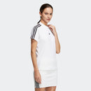 ベストスポーツ adidas（アディダス）製品。adidas アディダス レディース ゴルフウェア シャツ スリーストライプス SSモックネックシャツ NMJ69 23SS 春夏 吸汗速乾 ストレッチ ポリエステル ポリウレタン コーラルフュージョン クリアアクア ホワイト