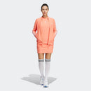 ベストスポーツ adidas（アディダス）製品。adidas アディダス レディース ゴルフウェア シャツ スリーストライプス SSモックネックシャツ NMJ69 23SS 春夏 吸汗速乾 ストレッチ ポリエステル ポリウレタン コーラルフュージョン クリアアクア ホワイト