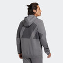 ベストスポーツ adidas（アディダス）製品。adidas アディダス メンズ ゴルフウェア ジャケット ビックアディダスロゴ ダンボールニット 長袖フルジップフーディー NMJ92 23SS 春夏 レギュラーフィット ジップポケット 伸縮性 ポリエステル ポリウレタン