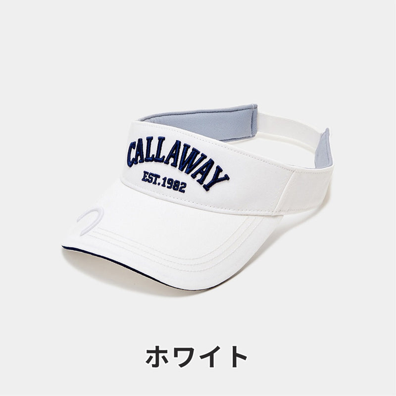 Callaway ツバ先マーカー用マグネット入りロゴ刺繍バイザー 23SS