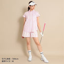 ベストスポーツ Callaway（キャロウェイ）製品。Callaway キャロウェイ レディース ゴルフウェア パンツ マルチストライププリントショートパンツ C23127201 23SS 春夏 8WAYストレッチ ピンクのみ透け防止 ポリエステル ポリウレタン ネイビー ピンク イエロー
