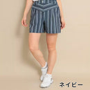 ベストスポーツ Callaway（キャロウェイ）製品。Callaway キャロウェイ レディース ゴルフウェア パンツ マルチストライププリントショートパンツ C23127201 23SS 春夏 8WAYストレッチ ピンクのみ透け防止 ポリエステル ポリウレタン ネイビー ピンク イエロー