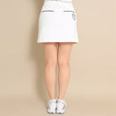 ベストスポーツ Callaway（キャロウェイ）製品。Callaway キャロウェイ レディース ゴルフウェア スカート ハイストレッチドビーインナーショートパンツドッキング型スカート C23128205 23SS 春夏 ホワイトのみ透け防止 脇ジップ付き エンブレム刺繍