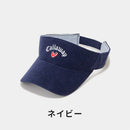 ベストスポーツ Callaway（キャロウェイ）製品。Callaway キャロウェイ レディース ゴルフ 帽子 バイザー ラブキャロウェイ バイザー C23191220 23SS 春夏 吸汗速乾 刺繍ロゴ 清涼感 ベルクロ仕様 微調節可能 綿 ポリエステル 7カラー展開