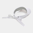 ベストスポーツ Callaway（キャロウェイ）製品。Callaway キャロウェイ レディース ゴルフ 帽子 バイザー ドットリボン付きバイザー C23191221 23SS 春夏 吸汗速乾 リボン取り外し可能 ロゴプリント ポリエステル ネイビー ピンク ホワイト ブラック