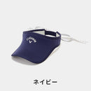 ベストスポーツ Callaway（キャロウェイ）製品。Callaway キャロウェイ レディース ゴルフ 帽子 バイザー ドットリボン付きバイザー C23191221 23SS 春夏 吸汗速乾 リボン取り外し可能 ロゴプリント ポリエステル ネイビー ピンク ホワイト ブラック