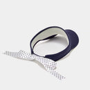 ベストスポーツ Callaway（キャロウェイ）製品。Callaway キャロウェイ レディース ゴルフ 帽子 バイザー ドットリボン付きバイザー C23191221 23SS 春夏 吸汗速乾 リボン取り外し可能 ロゴプリント ポリエステル ネイビー ピンク ホワイト ブラック