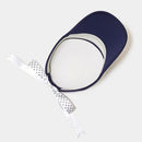 ベストスポーツ Callaway（キャロウェイ）製品。Callaway キャロウェイ レディース ゴルフ 帽子 バイザー ドットリボン付きバイザー C23191221 23SS 春夏 吸汗速乾 リボン取り外し可能 ロゴプリント ポリエステル ネイビー ピンク ホワイト ブラック