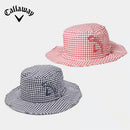 ベストスポーツ Callaway（キャロウェイ）製品。Callaway キャロウェイ レディース ゴルフ 帽子 ハット 定番 レインハット C23988203 23SS 春夏 防水性 透湿性 防風性 ストレッチ性 ベンチレーション チェック柄 サイズ調節可能 ナイロン ネイビー