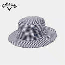 ベストスポーツ Callaway（キャロウェイ）製品。Callaway キャロウェイ レディース ゴルフ 帽子 ハット 定番 レインハット C23988203 23SS 春夏 防水性 透湿性 防風性 ストレッチ性 ベンチレーション チェック柄 サイズ調節可能 ナイロン ネイビー