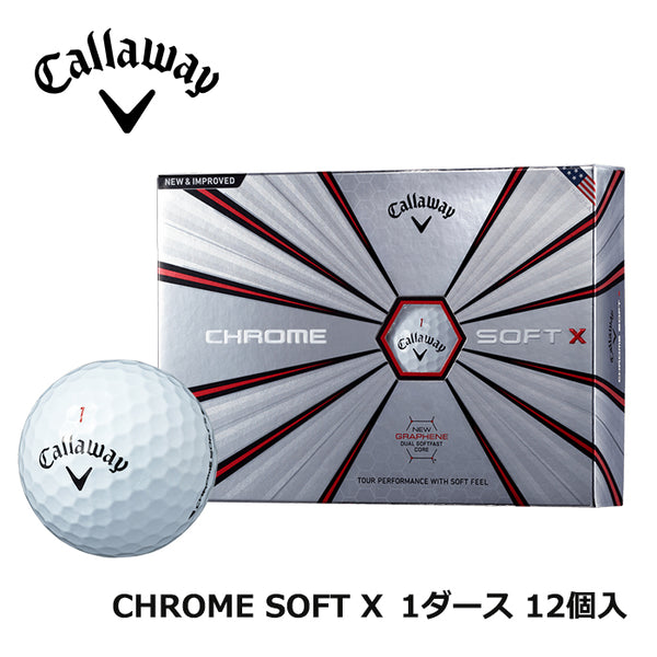 割引対象商品（3,000円以上） Callaway（キャロウェイ）製品。Callaway CHROME SOFT X 12球入 99994-59