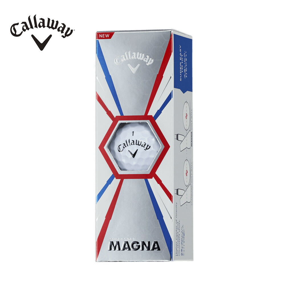 New キャロウェイゴルフ SUPERSOFT MAGNA/スパーソフト マグナ ボール 2ダース(24球) ホワイト Callaway（キャロウェイ） CW19 SUPERSOFT MAGNA 3球入 2019年モデル