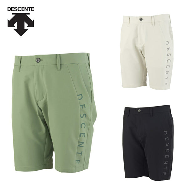 商品 DESCENTE GOLF（デサントゴルフ）製品。DESCENTE GOLF デサントゴルフ メンズ ゴルフウェア パンツ Coolist DTec2WAYストレッチショートパンツ DGMVJD54 23SS 春夏 吸汗速乾 UV CUT UPF50 放熱 光沢感 ブランドロゴ ポリエステル ベージュ ブラック カーキ