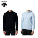 ベストスポーツ DESCENTE GOLF（デサントゴルフ）製品。DESCENTE GOLF デサントゴルフ メンズ ゴルフウェア パーカー レーヨンナイロンフーデッドニットパーカー DGMVJL01 23SS 春夏 アーバンスタイル ポリエステル ブラック サックス