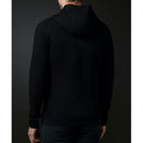 ベストスポーツ DESCENTE GOLF（デサントゴルフ）製品。DESCENTE GOLF デサントゴルフ メンズ ゴルフウェア パーカー レーヨンナイロンフーデッドニットパーカー DGMVJL01 23SS 春夏 アーバンスタイル ポリエステル ブラック サックス