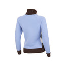 ベストスポーツ DESCENTE（デサント）製品。DESCENTE デサント レディース ゴルフウェア セーター 幾何学柄インターシャ タートルネック セーター? DGWUJL11 22FW 秋冬 切り替えデザイン ポリエステル アクリル 毛 ポリウレタン