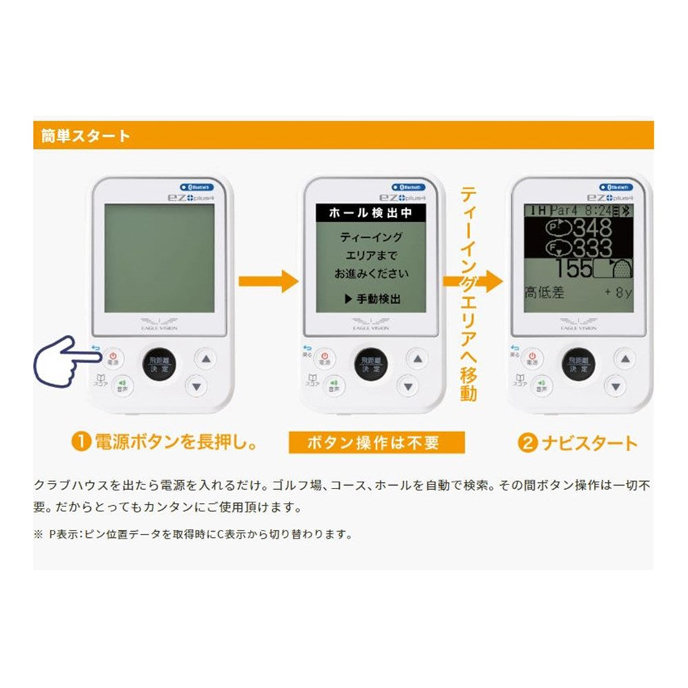 EAGLE VISION GPS ez plus4 EV-235 | 自転車、ゴルフ、アウトドアの