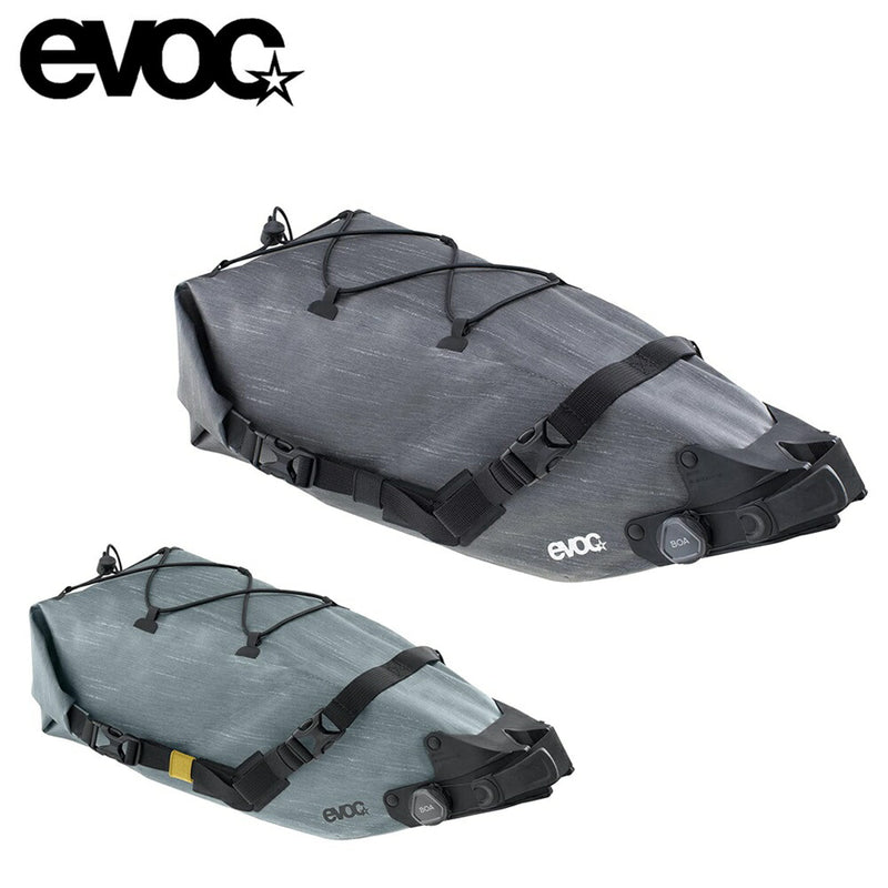 ベストスポーツ evoc（イーボック）製品。EVOC イーボック メンズ 自転車 サドルバッグ シートパックBOAWP8 100611121 23SS 春夏 ボアフィットシステム 防水 安定性 ポリエステル カーボングレー スティール
