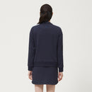 ベストスポーツ FOOTJOY（フットジョイ）製品。FOOTJOY フットジョイ レディース ゴルフウェア ジャケット クルーネックスウェット 28410 28412 22FW 秋冬 吸汗速乾 抗菌防臭 UVカット 4Wayストレッチ ポリエステル ポリウレタン ネイビー ホワイト