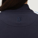 ベストスポーツ FOOTJOY（フットジョイ）製品。FOOTJOY フットジョイ レディース ゴルフウェア ジャケット クルーネックスウェット 28410 28412 22FW 秋冬 吸汗速乾 抗菌防臭 UVカット 4Wayストレッチ ポリエステル ポリウレタン ネイビー ホワイト