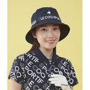 ベストスポーツ le coq sportif（ルコックスポルティフ）製品。Le coq sportif ルコック レディース ゴルフ 帽子 バイザー ロゴリボン付きバケットハット QGCVJC70W 23SS 春夏 吸汗速乾 抗菌防臭 サイズ調整仕様 綿 ポリエステル ネイビー ホワイト