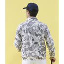 ベストスポーツ le coq sportif（ルコックスポルティフ）製品。Le coq sportif ルコック メンズ ゴルフウェア ブルゾン ルフフォルムルミエール柄 はっ水 防風 ストレッチ QGMVJK01 23SS 春夏 ポリエステル グレー ライム ネイビー