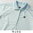 ベストスポーツ le coq sportif（ルコックスポルティフ）製品。le coq sportif ミニスクエア総柄ポロシャツ 22SS QGWTJA09